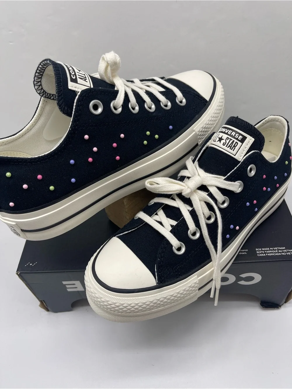 Converse WMNS A19141C CTAS LIFT OX
BLACK/PINK/FRESH CUT Platform Sneakers - Picture 10 of 16